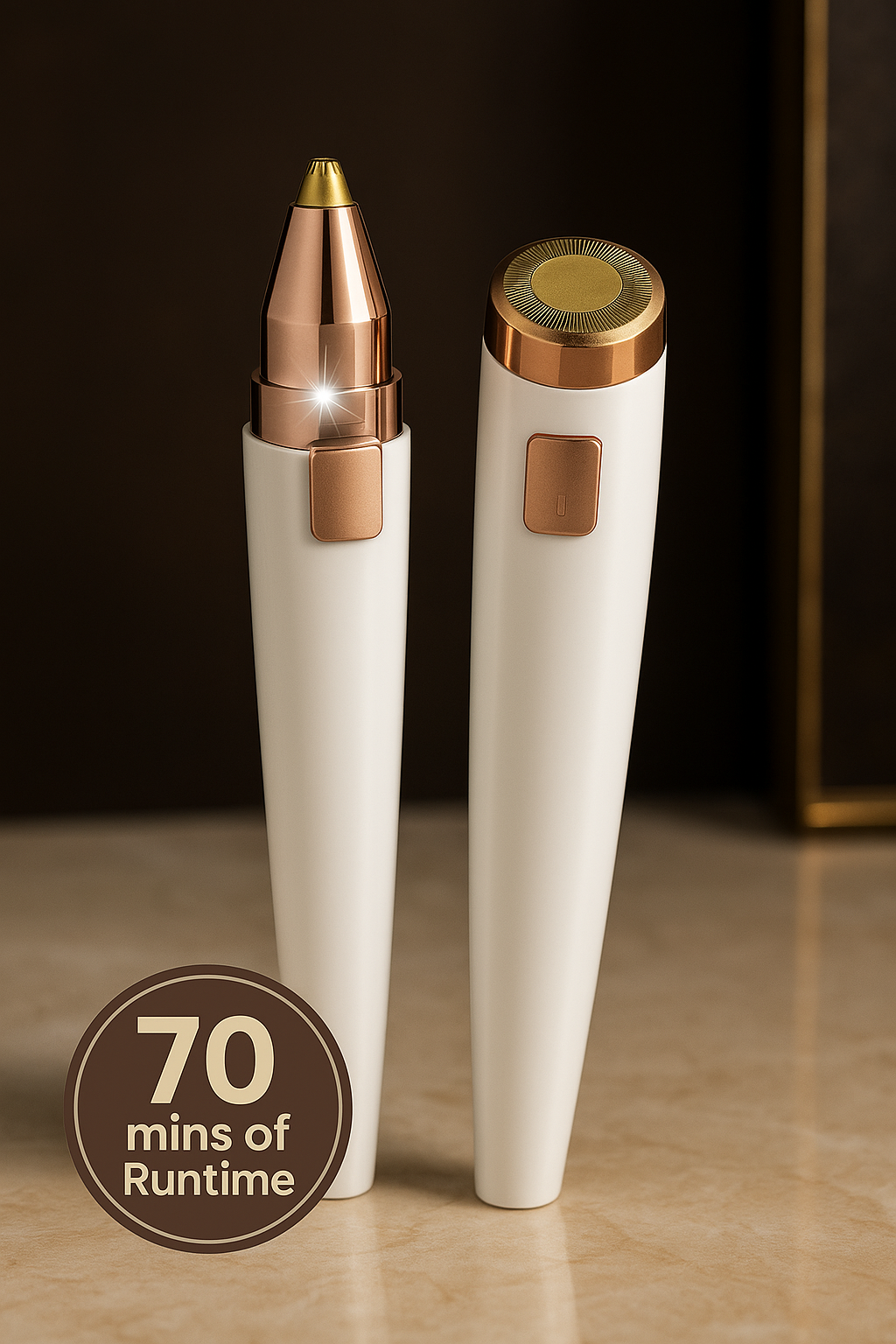 2-in-1 Face Epilator & Brow Hair Remover (Painless + Rechargeable)