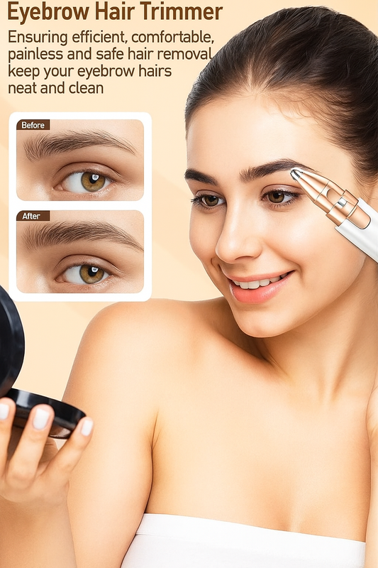 2-in-1 Face Epilator & Brow Hair Remover (Painless + Rechargeable)