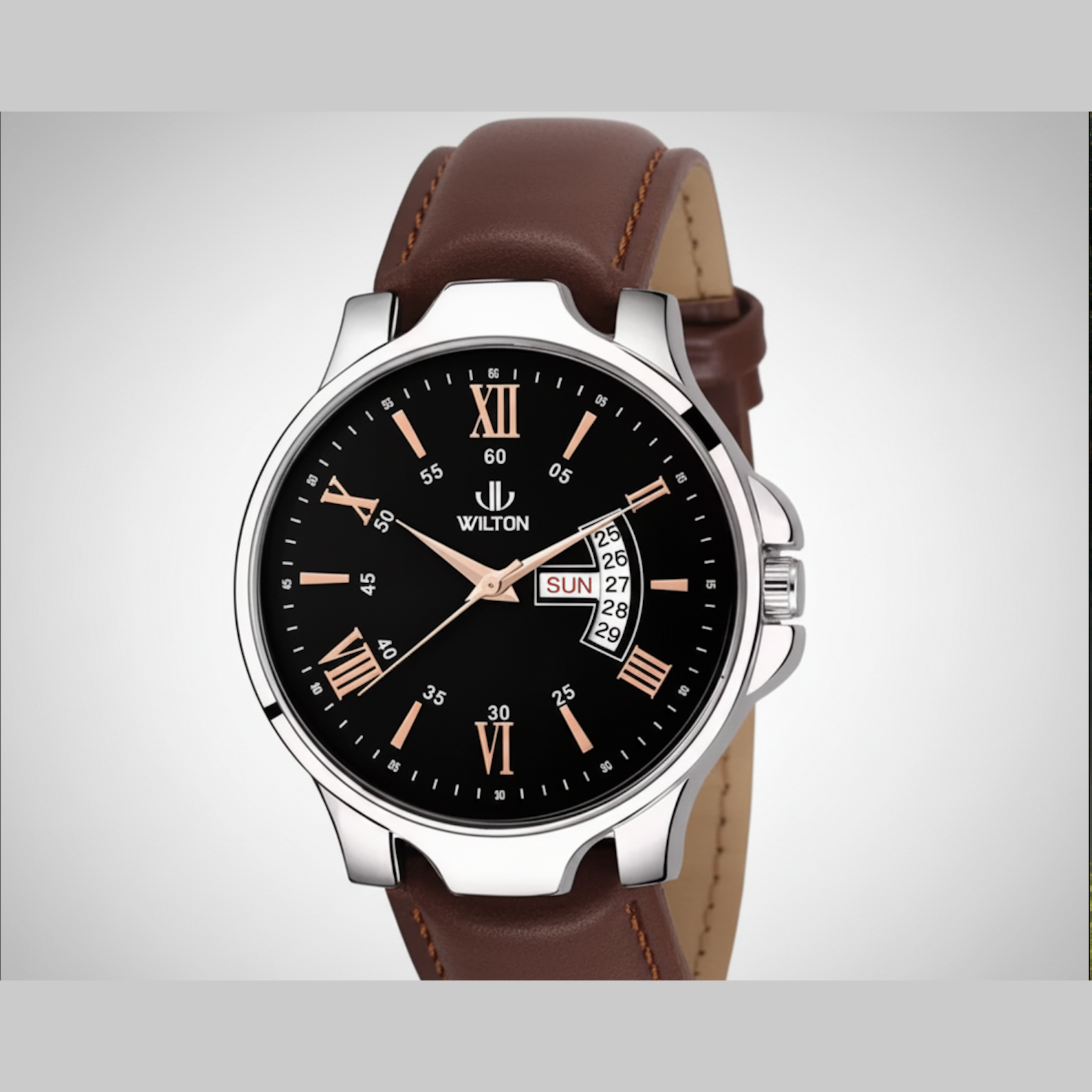 WILTON D-45 Analog Watch M/L – Leather Strap, Steel Back