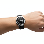 WILTON D-92 Men’s Day-Date Analog Watch – Leather Belt, Steel Back